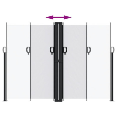 Copertină Laterală Retractabilă Albă 180x600 cm | Livrare Gratuită