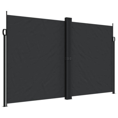 Copertină Laterală Retractabilă Negru 200x600 cm | Livrare Gratuită