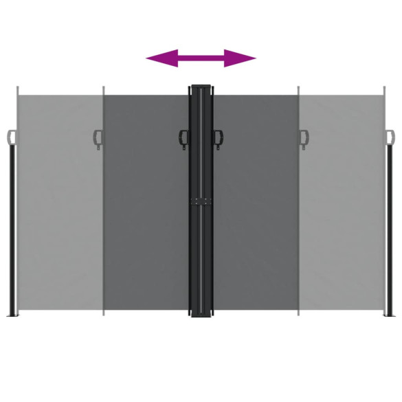 Copertină Laterală Retractabilă Negru 200x600 cm | Livrare Gratuită