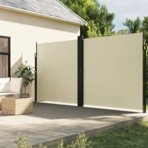 Copertină Laterală Retractabilă Crem 200x600 cm | Livrare Gratuită