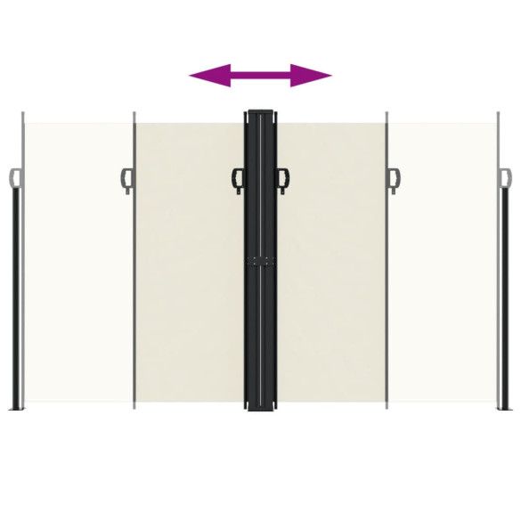 Copertină Laterală Retractabilă Crem 200x600 cm | Livrare Gratuită