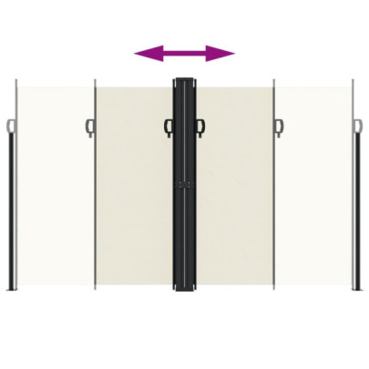 Copertină Laterală Retractabilă Crem 200x600 cm | Livrare Gratuită