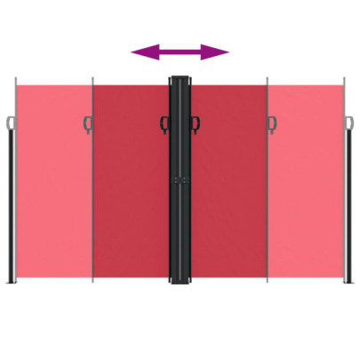 Copertină Laterală Retractabilă Roșu - 200x600 cm | Livrare Gratuită