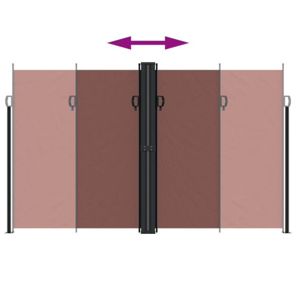 Copertină Laterală Retractabilă Maro 200x600 cm | Livrare Gratuită