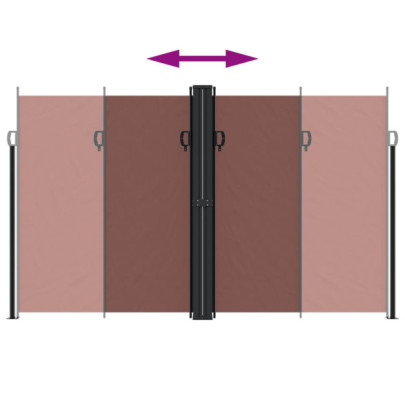 Copertină Laterală Retractabilă Maro 200x600 cm | Livrare Gratuită