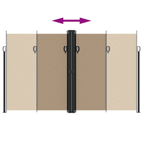 Copertină Laterală Retractabilă Gri Taupe 200x600 cm