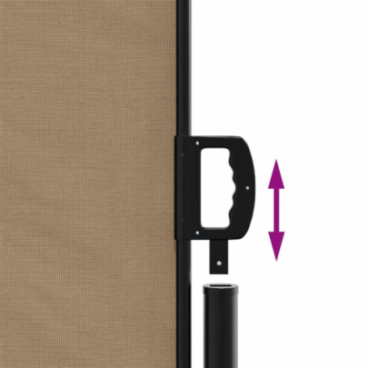 Copertină Laterală Retractabilă Gri Taupe 200x600 cm