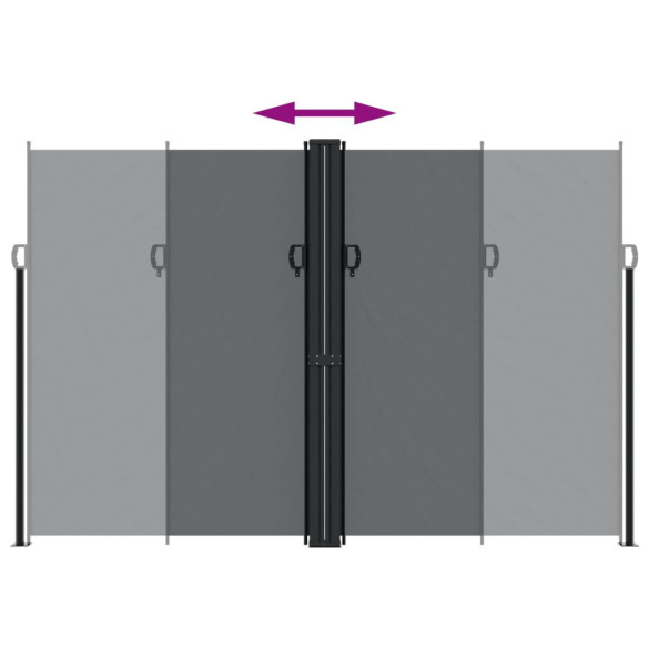 Copertină Laterală Retractabilă Terasă - Negru 220x600 cm