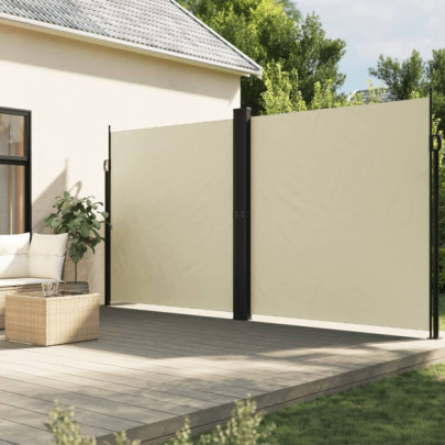 Copertină Laterală Retractabilă Crem 220x600 cm | Livrare Gratuită