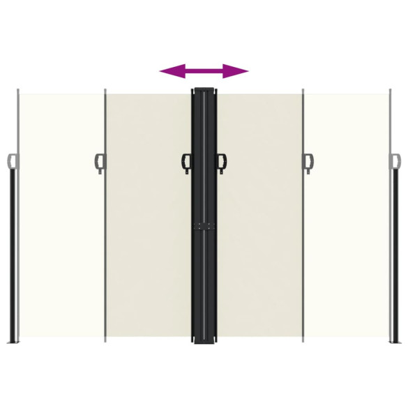 Copertină Laterală Retractabilă Crem 220x600 cm | Livrare Gratuită