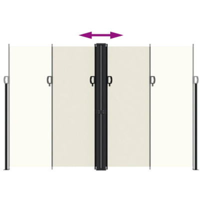 Copertină Laterală Retractabilă Crem 220x600 cm | Livrare Gratuită