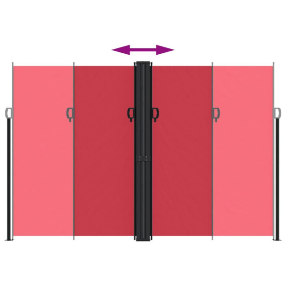 Copertină Laterală Retractabilă Roșie - 220x600 cm | Livrare Gratuită