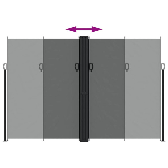 Copertină laterală retractabilă antracit 220x600 cm