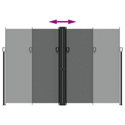 Copertină laterală retractabilă antracit 220x600 cm
