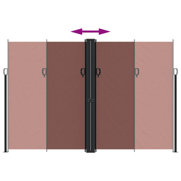 Copertină Laterală Retractabilă Maro 220x600 cm | Livrare Gratuită