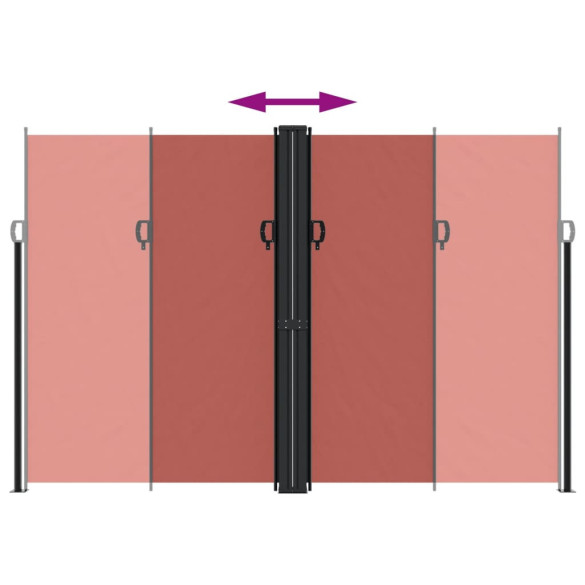 Copertină Laterală Retractabilă Teracotă 220x600 cm | Livrare Gratuită