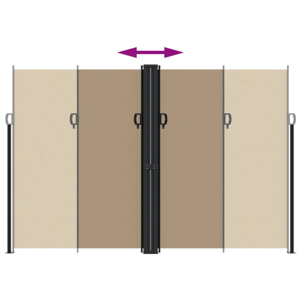 Copertină Laterală Retractabilă Gri Taupe 220x600 cm