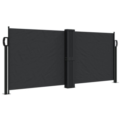 Copertină Laterală Retractabilă - Negru - 100x1000 cm