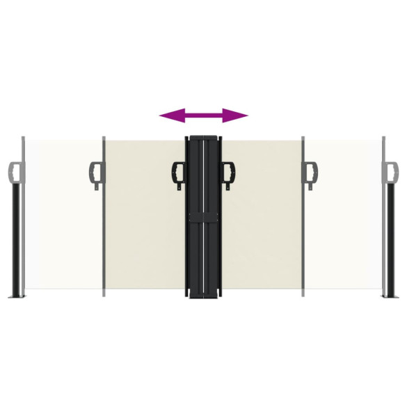Copertină Laterală Retractabilă Crem - 100x1000 cm | Livrare Gratuită Copertină Laterală Retractabilă Crem - 100x1000 cm | Livrare Gratuită