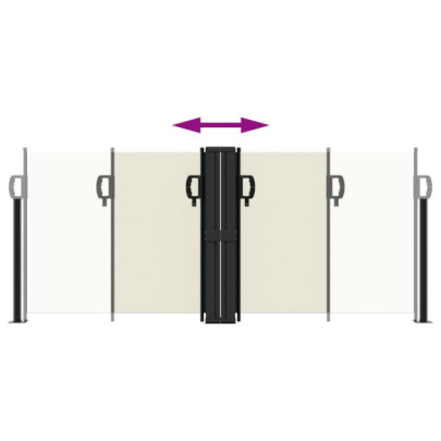 Copertină Laterală Retractabilă Crem - 100x1000 cm | Livrare Gratuită