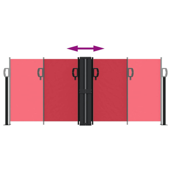 Copertină Laterală Retractabilă Roșu - 100x1000 cm