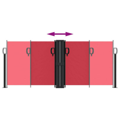 Copertină Laterală Retractabilă Roșu - 100x1000 cm