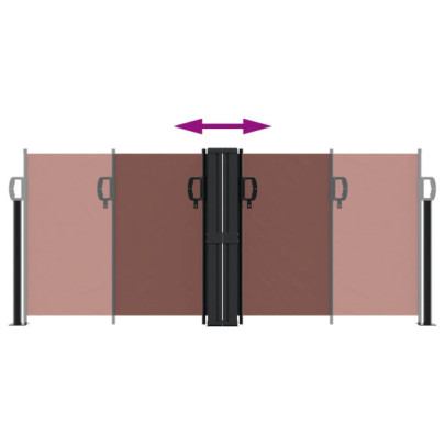 Copertină Laterală Retractabilă Maro | Protecție UV și Intimitate