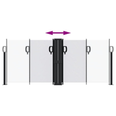 Copertină Laterală Retractabilă Albă - 100x1000 cm