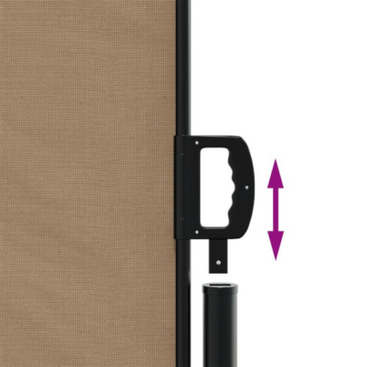 Copertină Laterală Retractabilă 100x1000 cm - Gri Taupe