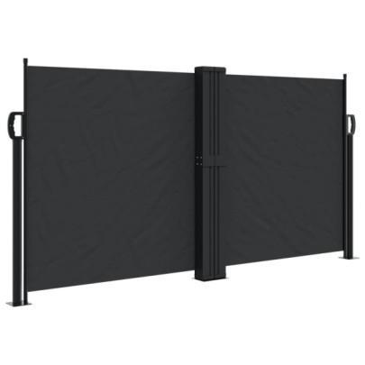 Copertină Laterală Retractabilă - Negru 120x1000 cm | Livrare Gratuită