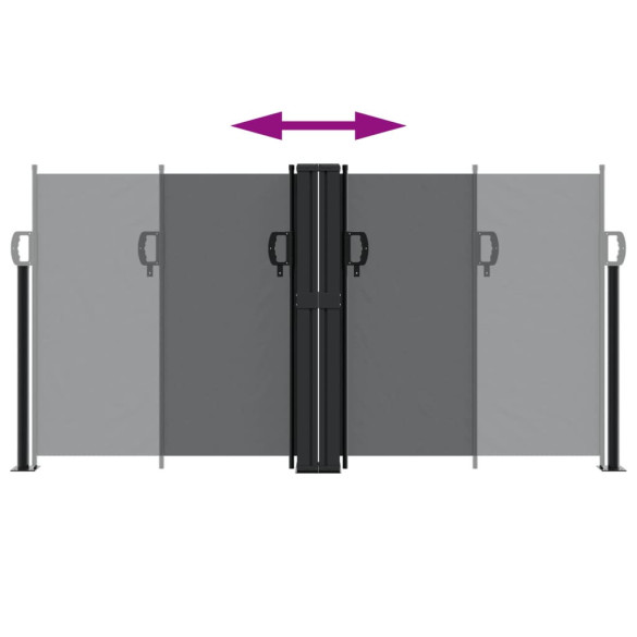 Copertină Laterală Retractabilă - Negru 120x1000 cm | Livrare Gratuită