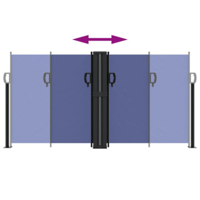 Copertină Laterală Retractabilă Albastră - 120x1000 cm
