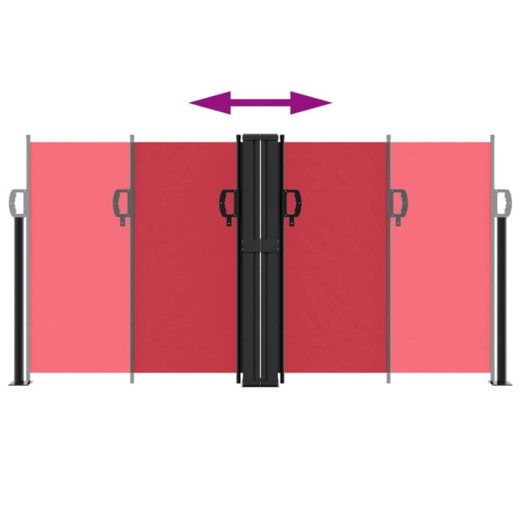 Copertină laterală retractabilă roșie - 120x1000 cm