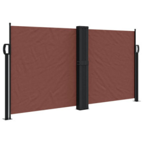 Copertină Laterală Retractabilă Maro 120x1000 cm | Livrare Gratuită 2