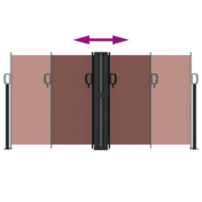 Copertină Laterală Retractabilă Maro 120x1000 cm | Livrare Gratuită