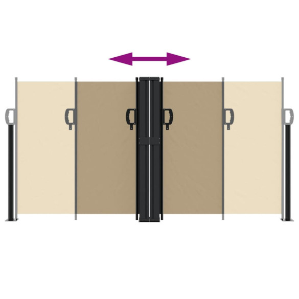 Copertină Laterală Retractabilă Bej 120x1000 cm | Livrare Gratuită