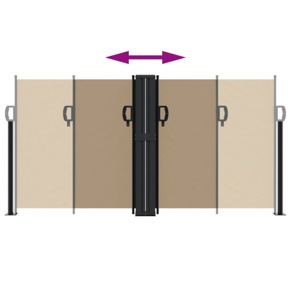 Copertină Laterală Retractabilă - Gri Taupe 120x1000 cm