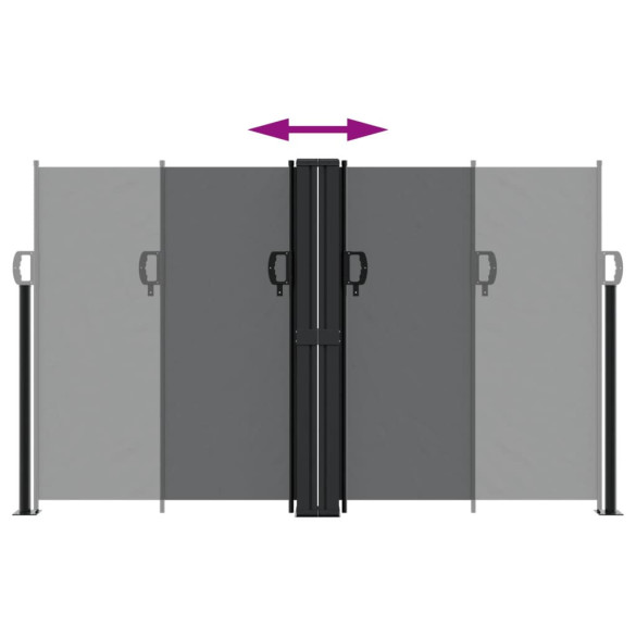 Copertină Laterală Retractabilă - Negru - 140x1000 cm