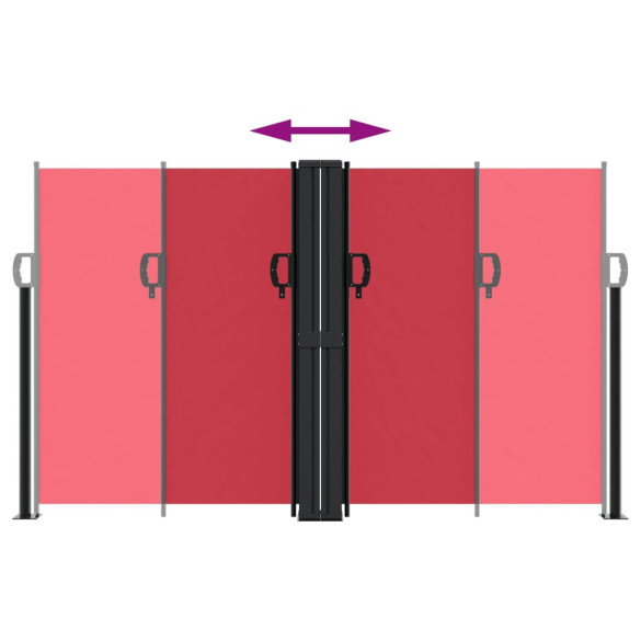 Copertină Laterală Retractabilă Roșie - 140x1000 cm