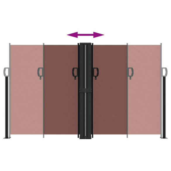 Copertină Laterală Retractabilă Maro 140x1000 cm | Livrare Gratuită