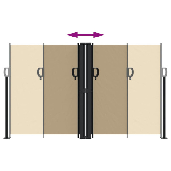 Copertină Laterală Retractabilă Bej 140x1000 cm | Livrare Gratuită