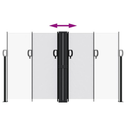 Copertină Laterală Retractabilă Albă - 140x1000 cm