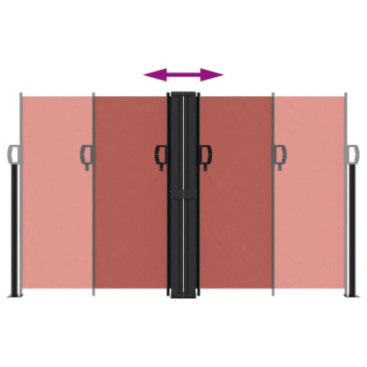 Copertină Laterală Retractabilă 140x1000 cm - Cărămiziu
