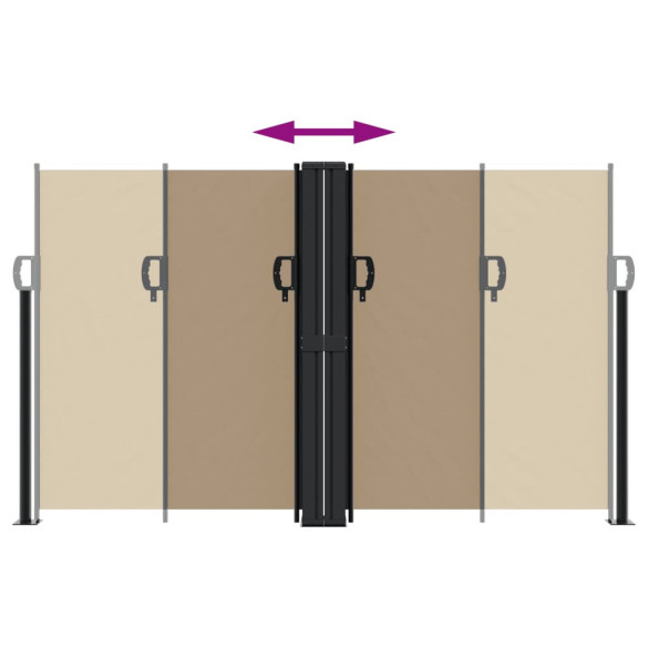 Copertină Laterală Retractabilă Gri Taupe 140x1000 cm Copertină Laterală Retractabilă Gri Taupe 140x1000 cm