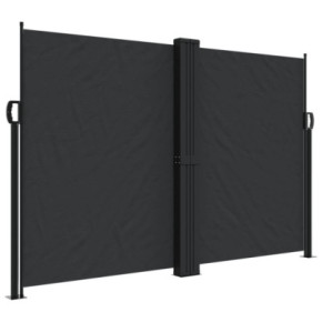 Copertină Laterală Retractabilă - Negru 160x1000 cm | Livrare Gratuită 2