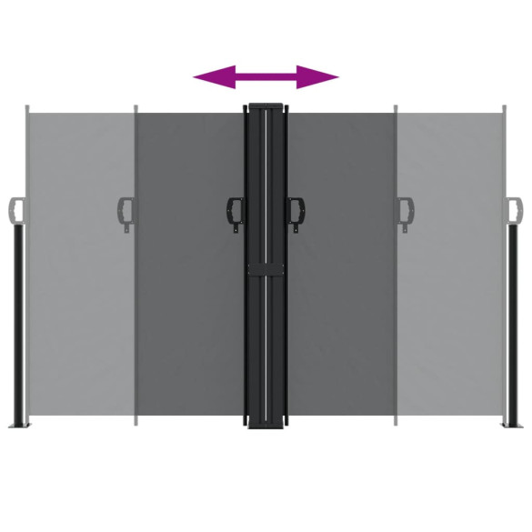 Copertină Laterală Retractabilă - Negru 160x1000 cm | Livrare Gratuită