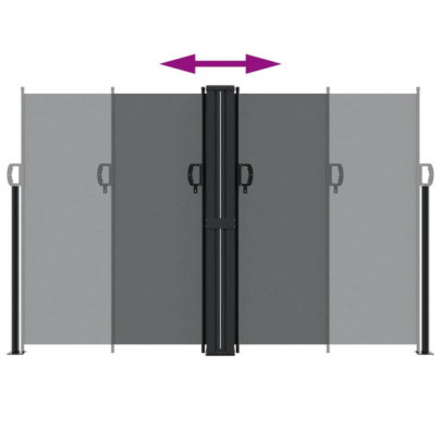 Copertină Laterală Retractabilă - Negru 160x1000 cm | Livrare Gratuită
