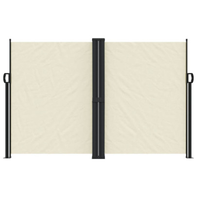 Copertină Laterală Retractabilă Crem - Protecție UV și Intimitate