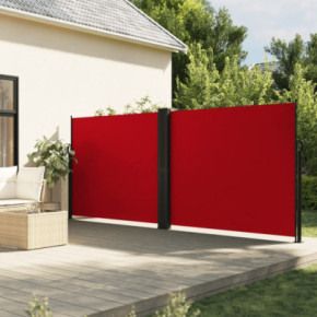 Copertină Laterală Retractabilă Roșie - 160x1000 cm