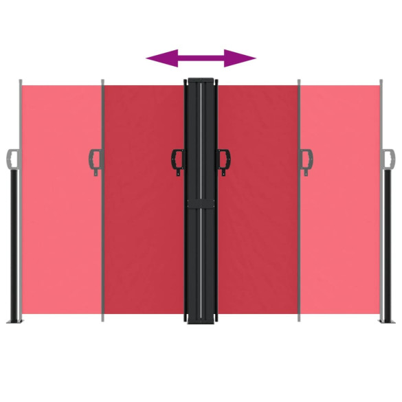 Copertină Laterală Retractabilă Roșie - 160x1000 cm